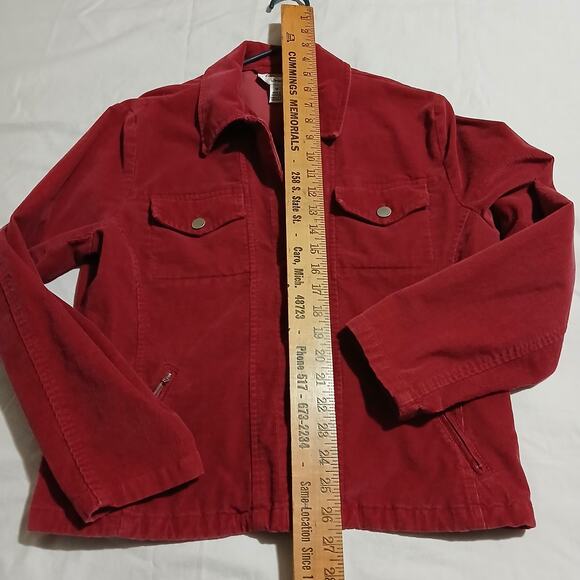 Talbots Petites Stretch Medium Raspberry Corduroy Cotton/Spandex Blend Jacket - Picture 11 of 15
